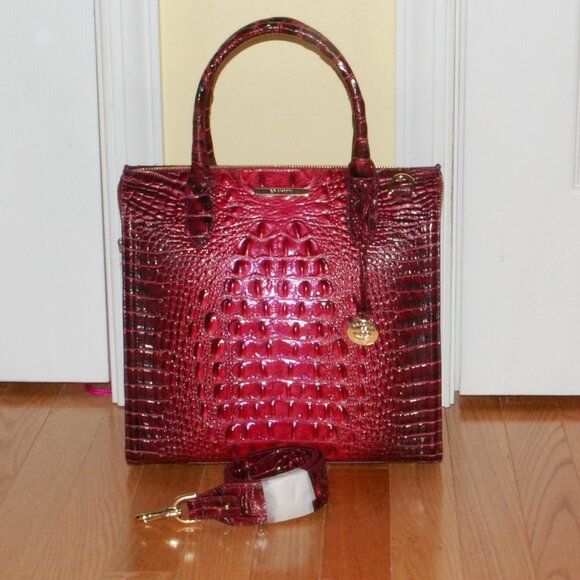 NWT -Brahmin Caroline Rose Ombre Melbourne Satchel - Picture 2 of 6